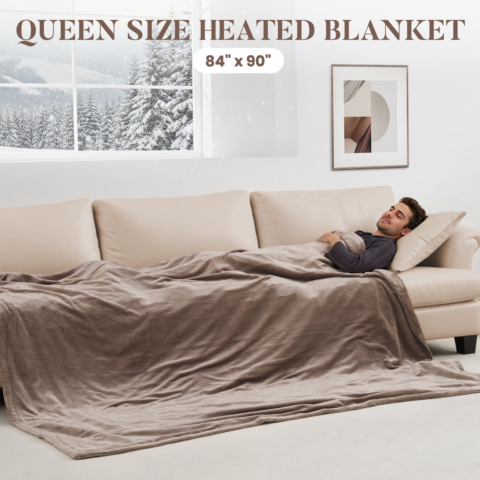 Free Shipping! Maxkare Electric Heated Blanket Twin Size 62