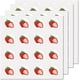 thumbnail image 1 of 128 pegatinas de fresa, vinilo autoadhesivo impermeable, redondas, de dibujos animados, color rojo, 1 of 7