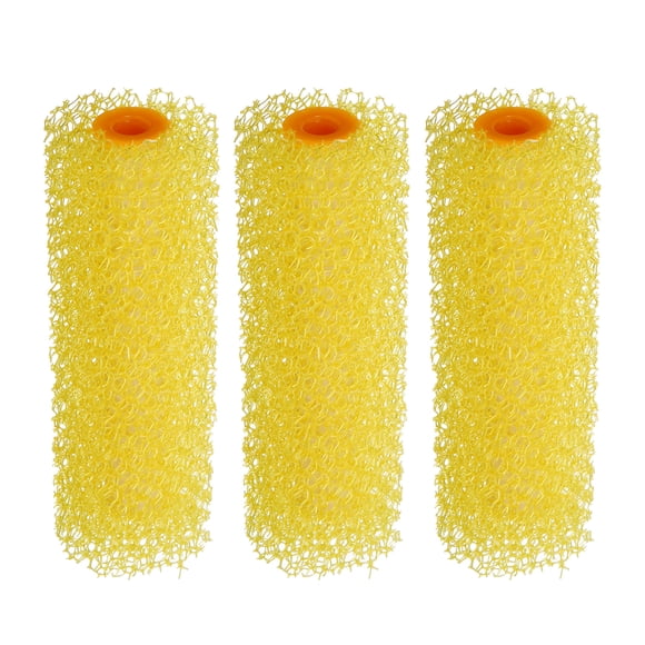 Unique Bargains 4 Inch Paint Roller Cover Big Texture Sponge Brush for Household 3 Pack