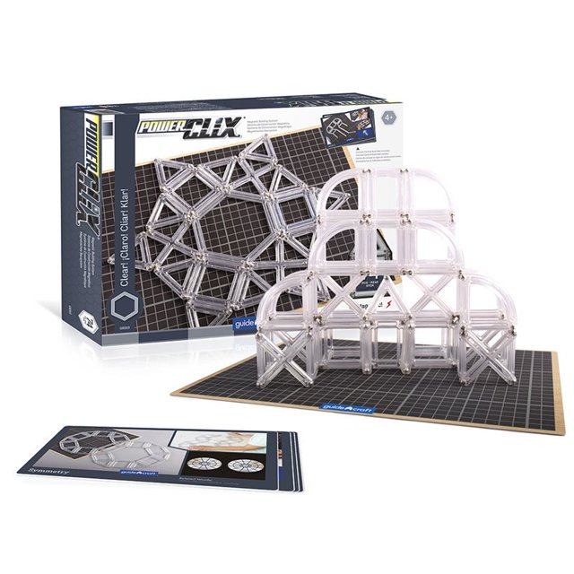 Guidecraft PowerClix 74-Piece Plastic Frame for Age 4+ Set in Clear
