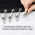 thumbnail image 4 of Dnzceghtig Hat Rack for Baseball Caps, Hanging Hat Organizer Display Holder, Clip Hanger Hat Holder for Closet, Winter Hat Storage Ideas, Baseball Hat & Ball Cap Organizer, Golf Hat Racks (2 Pack), 4 of 5