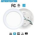 thumbnail image 3 of ECOELER 6 Inch LED Flush Mount Ceiling Light, Surface Mount LED Disk Light, Aluminum Baffle Trim, 16.5W, 4000K Cool White, 1000LM, Dimmable. Energy Star & ETL Listed, 4Pack, 3 of 8