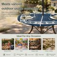 thumbnail image 6 of Round Outdoor Tablecloth with Umbrella Hole and Zipper, Navy Blue Beach Coastal Tablecloth with Elastic, Summer Nautical Starfish Shell Coral Vintage Patio Table Covers for 45" - 54" Tables, 6 of 9
