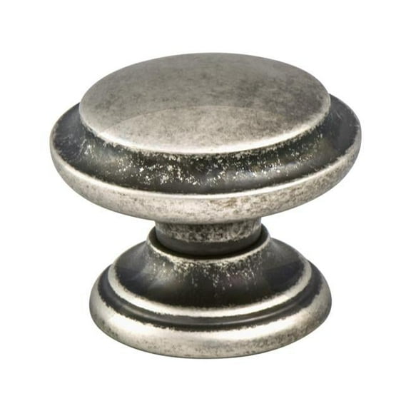 1.375 in. dia. Euro Rustica Knob with Rustic Nickel