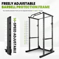 thumbnail image 2 of Adjustable Squat Rack, 1200LB All-in-One Squat Rack, 45.6"×44.3"×81.5" Squat Rack Power Cage with J-Hooks for Home Gym Strength Exercises, 2 of 8