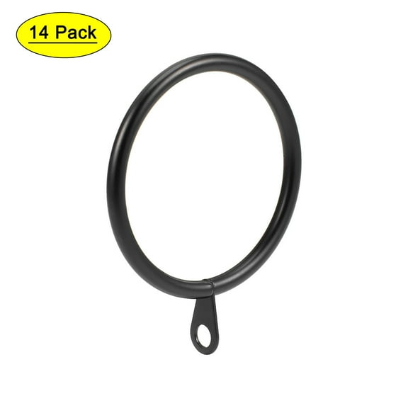 Uxcell Curtain Rings Metal 45mm Inner Dia for Curtain Rods Black 14 Pack