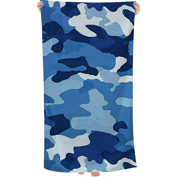 PHYHOO  Camo Beach Towel for Adults Kids Microfiber Lightweight Swimming Pool Towels Quick Dry Absorbent Sand Free Large Oversized Bath Towel 30x60in