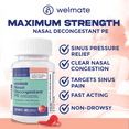Welmate Nasal Decongestant PE Phenylephrine HCl 10 mg Maximum