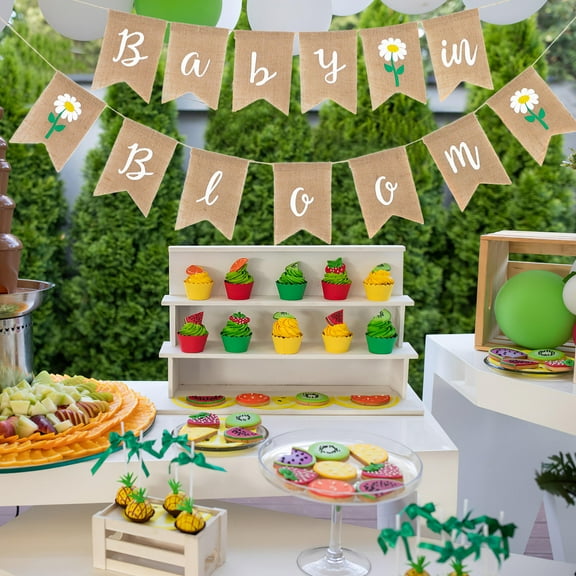 LEORX Linen Banner for 1st Birthday Decorations Assorted Color Party Decor 1pc