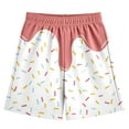 thumbnail image 2 of Boys Pants Baseball Shorts With Ice Print Elastic Waist Casual Sports Party Bottoms, 2 of 4
