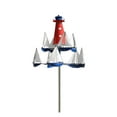 thumbnail image 3 of Yatlte Nautical - Art Wind Sculpture, 2024 New Kinetic Art Wind Sculpture, Summer Lighthouse Sailboat Windmills, Outdoor Metal Wind Spinner for Lawn Outside, 3 of 8