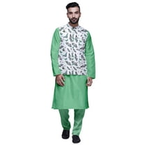 Atasi Traditional Mens Dupion Silk Kurta Pajama Set With Nehru Jacket Men Wear