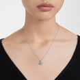 thumbnail image 4 of Collar de Swarovski con piedra natal de diciembre, acabado en rodio azul, 4 of 5