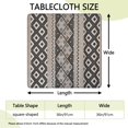 thumbnail image 2 of Stunning Boho Flowers Square Tablecloth 36x36, Stretch Fit Elastic Hem Cover for Card Tables, Indoor Outdoor Use, Wrinkle Free, 2 of 6