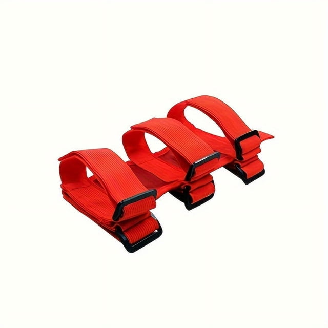 HLONK 1 Pce Sangle de Montage Réglable pour Extincteur de Voiture - Mélange de Nylon Durable avec Fermeture à Crochet et Boucle Design Anti-Rouleau pour JEEP Noir & Rouge