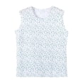 thumbnail image 4 of Bibifish Womens Tank Tops Crew Neck Printed Summer Tops Relaxed Fit Sleeveless Shirts Comfort Daily Sleep Tops, 4 of 5