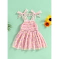 thumbnail image 2 of Bagilaanoe Toddler Baby Girl Summer Dress Floral Print Sleeveless A-line Princess Dresses 6M 12M 18M 24M 3T 4T Kid Patchwork Tulle Skirt, 2 of 8