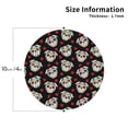 thumbnail image 2 of Lsque colorful Skull dog flower Pattern 4" Drink Coasters Set of 4, PVC Leather Absorbent Coasters, Table Coaster Set Decorative Coffee Cup Coasters Housewarming Gift -Round Shape, 2 of 6