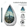 thumbnail image 2 of JAGSHASHI New York City Skyline - Human Ashes Urns - Large Urn For Ashes Burial - Funeral Urns Ashes - Urn Decorations - Burial Urn For Ashes - Memorial Urn For Ash - 10 Inch - Large, 2 of 2