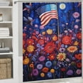 thumbnail image 5 of Independence Day Of The United States Flag 4 Piece Shower Curtain Sets, with Non-Slip Rugs, Toilet Lid Cover And Bath Mat, for Bathroom Decor Set, 5 of 8