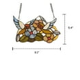 thumbnail image 3 of CHLOE Thrush Animal Tiffany-glass Window Panel 10" Wide, 3 of 3
