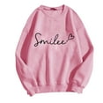 thumbnail image 4 of Amzcrzy Chandails pour Femmes Mode Imprimé Sourire Col Rond Chandail Décontracté Manches Longues pour Femmes Automne chandail Ample, 4 of 4