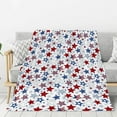 thumbnail image 6 of Dmlowu 4th of July Decorations Fleece Blanket 28x39" Comfortable Blanket Memorial Day Decorations Bed Blanket Extra Soft Warm Throw Blanket for Couch Travel Camping Living Room Home Decor, 6 of 7