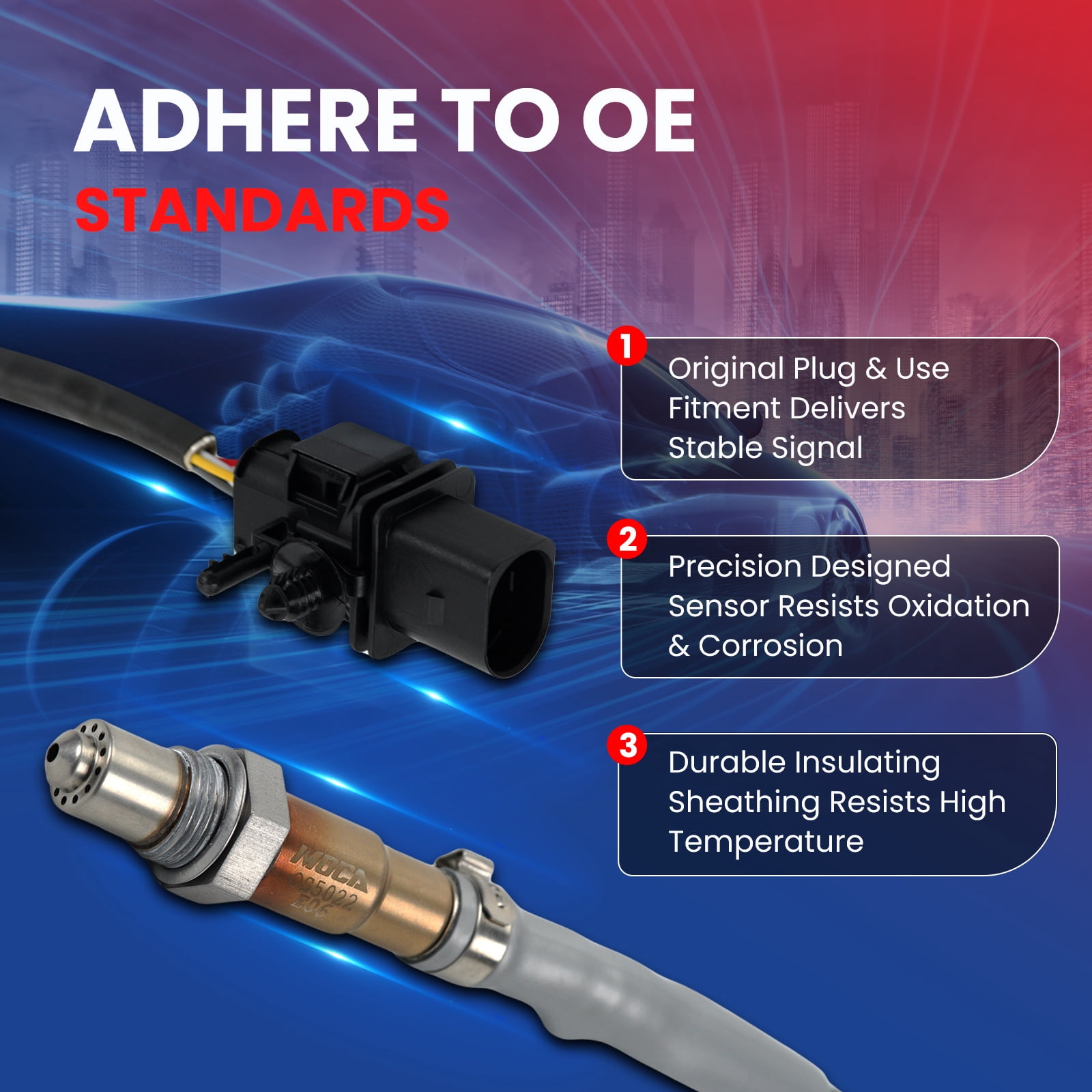 MOCA AUTOPARTS 234-5107 Upstream O2 Sensor Oxygen Sensor Fit for 2006-2013 Audi A3 2.0L & 2009-2014 Audi TT Quattro 2.0L & 2007-2014 Volkswagen Eos 2.0L & 2006-2010 Volkswagen Passat 2.0L