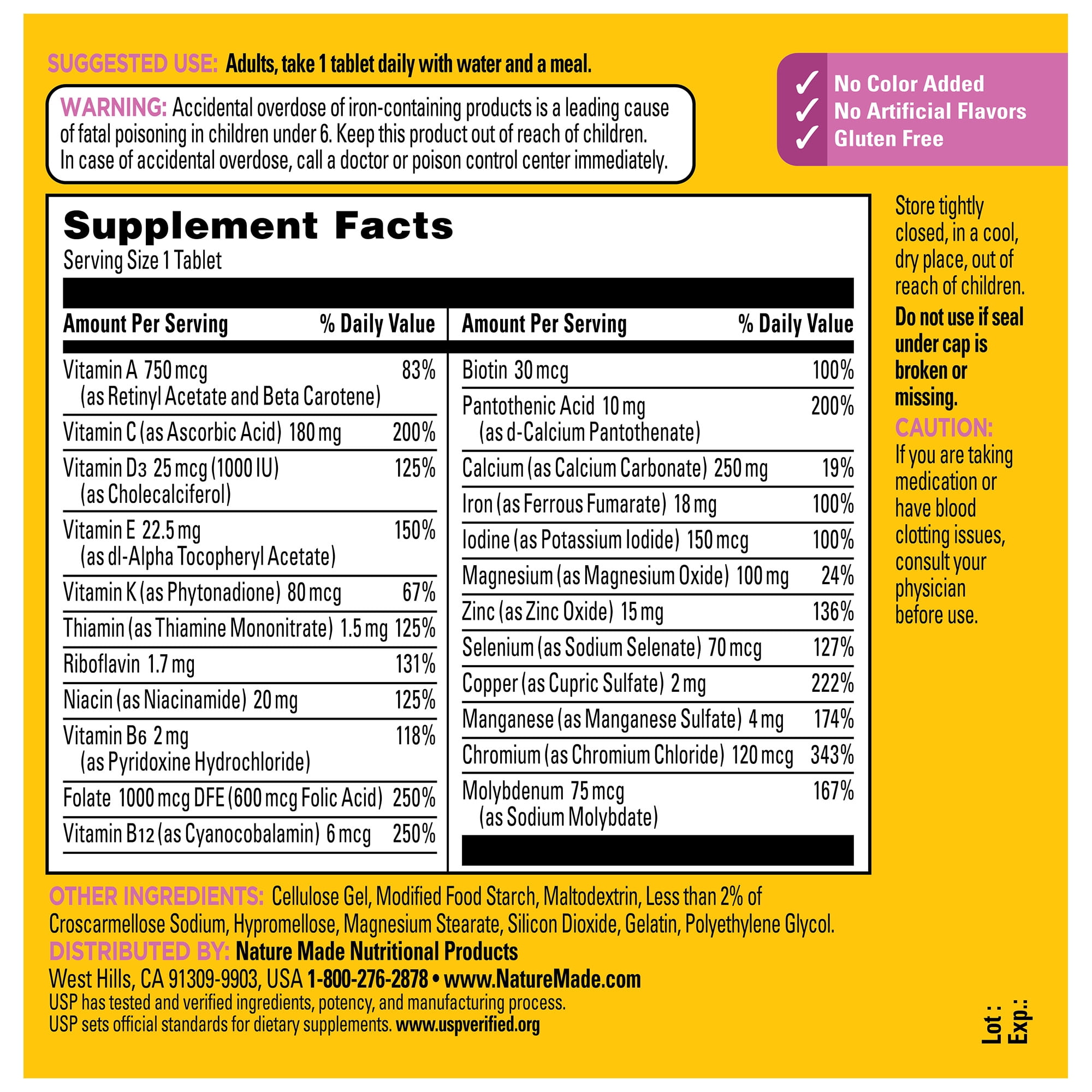 (3 pack) Nature Made Multi Vitamin for Women Tablets - Nutritional Support - 200 Count