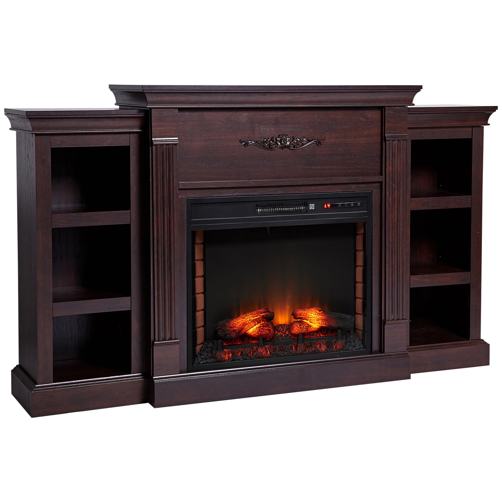 70" W x 15.75" H Electric Fireplace Mantel TV Stand, Media