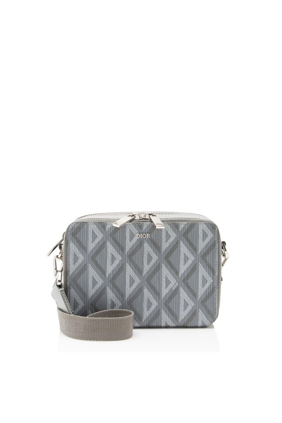 Pre-Owned Dior CD Diamond Coated Canvas Messenger