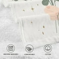 thumbnail image 5 of Yayeee 2 Pack Hand Towels for Bathroom 100% Cotton 16" x 28" Soft Absorbent Kitchen Towel, Gray Cute Flower, 5 of 7