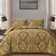 thumbnail image 1 of Juego de edredón WONGS BEDDING Gold King Size 7 piezas de microfibra, 1 of 9