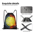 thumbnail image 4 of Saiise Tennis Ball In Fire And Water Pattern Sports Drawstring Backpack - String Swim Gym Bag with Wet Proof Pocket for Women&Men-Medium, 4 of 6