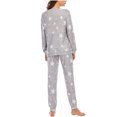 thumbnail image 4 of AherBiu Womens Pajamas Sets Star Graphic Tops with Comfy Lounge Pants Sleepwear 2 Piece Outfits, 4 of 4