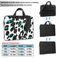 thumbnail image 6 of YFYANG 14 inch Universal Laptop Bag Oxford Cloth Laptop Sleeve, Multi-functional Green Vintage Abstract Leopard Texture Notebook Computer Messenger Bag Handbag, 6 of 8