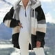 thumbnail image 2 of Gibobby Chamarra de Invierno, Chaquetas de Forro Polar difuso con Capucha y Frente Abierto para Mujer, Abrigos Sherpa con Bolsillos(Negro,M), 2 of 5