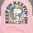thumbnail image 3 of Peanuts - Keep On  - Toddler And Youth Girls Raglan Graphic T-Shirt, 3 of 5