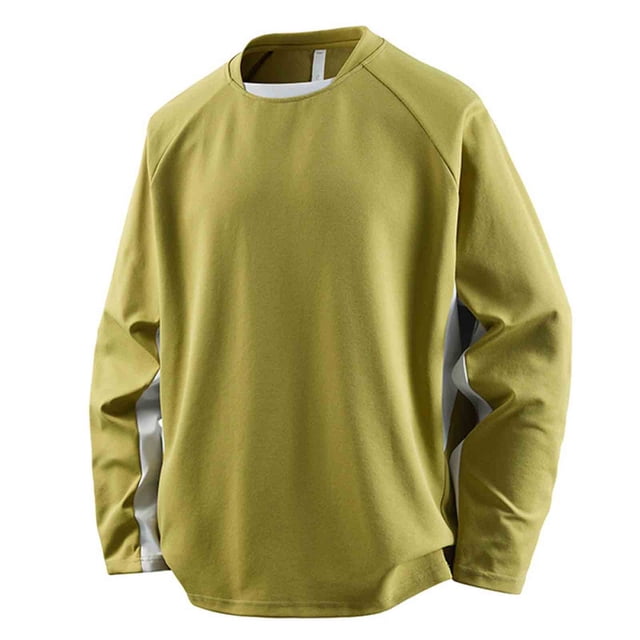 Chandail Léger pour Hommes à Manches Raglan Hauts à Manches Longues Col Rond Chandails Mode Couleur Chandail à Enfiler Horloge Respirant Confortable Chandails