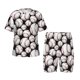 thumbnail image 1 of Balery Cute Baseball Conjunto de Pijama Infantil de Manga Corta con Estampado – Ropa de Dormir de Algodón Suave-4X-Large, 1 of 6