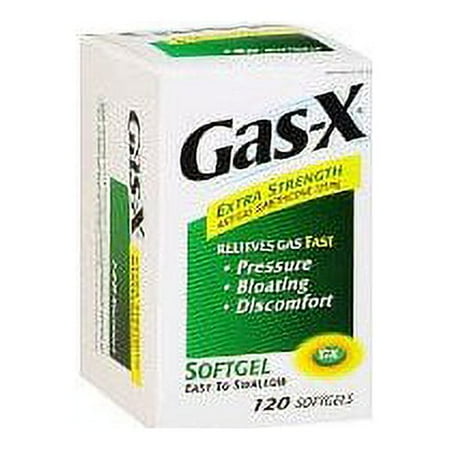 Gas-x Extra Strength, Gas, Bloating, Relief Simethicone 125mg Softgel, 120 Ct