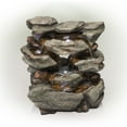 thumbnail image 3 of Alpine Corporation 6-Tier Rock Water Fountain, Brown, 32"L x 24"W x 31"H, Outdoor Fountains, 3 of 12