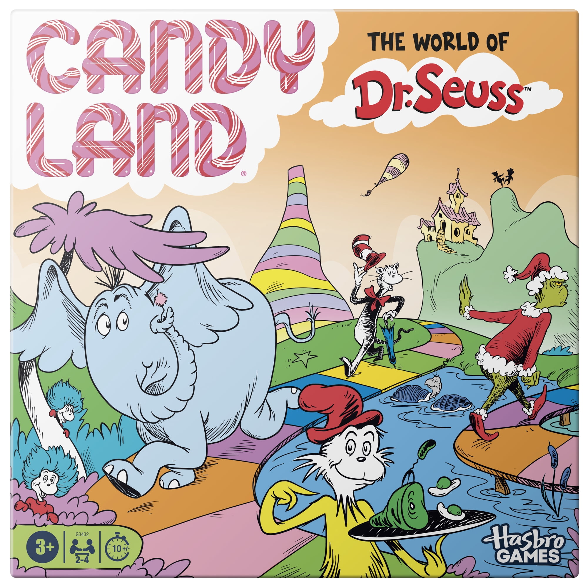 Candy Land: The World of Dr. Seuss Edition Board Game, Preschool Games for Kids Ages 3+