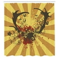 thumbnail image 3 of Ambesonne Deer Shower Curtain, Grunge Style Antlers Art, 69"Wx84"L, Yellow Mustard, 3 of 5