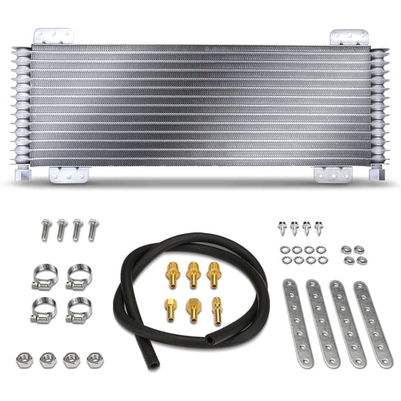 A-Premium LPD47391 40k Low Pressure Drop Transmission Oil Cooler Kit Compatible with Heavy Duty 40,000 GVW Max Low Pressure Drop Trans Cooler with Mounting Hardware and Advanced Cooling Protection