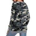 thumbnail image 2 of Sweat-shirt Décontracté à Col Rond à Manches Longues Imprimé à Rayures et Mollet, 2 of 5
