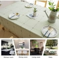 thumbnail image 3 of tablecloths Rectangular Rectangle Tablecloth Burlap Farmhouse Dining Table Cover Rustic Table Cloths Party Tablecloth Christmas Table Cloth (Rectangle/Oblong锛 x - Seats), 3 of 8