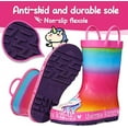 thumbnail image 6 of Kushyshoo Kids Rain Boots Unicorn Print Girls Rubber Boots with Handles 3M, 6 of 8