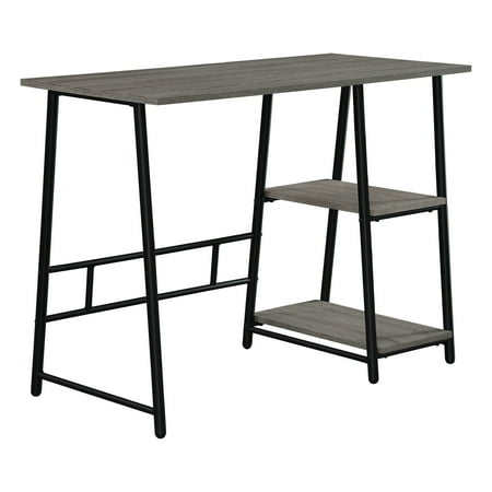 UPC: 0090234526704 | OSP Home Furnishings Frame Works 40” Desk with Two Storage Shelves in Truffle Finish