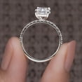 thumbnail image 6 of Cora Jewellery 2.5CT Radinat Moissanite Engagemet Ring For Women, 18K White Gold, 5 US, 6 of 7